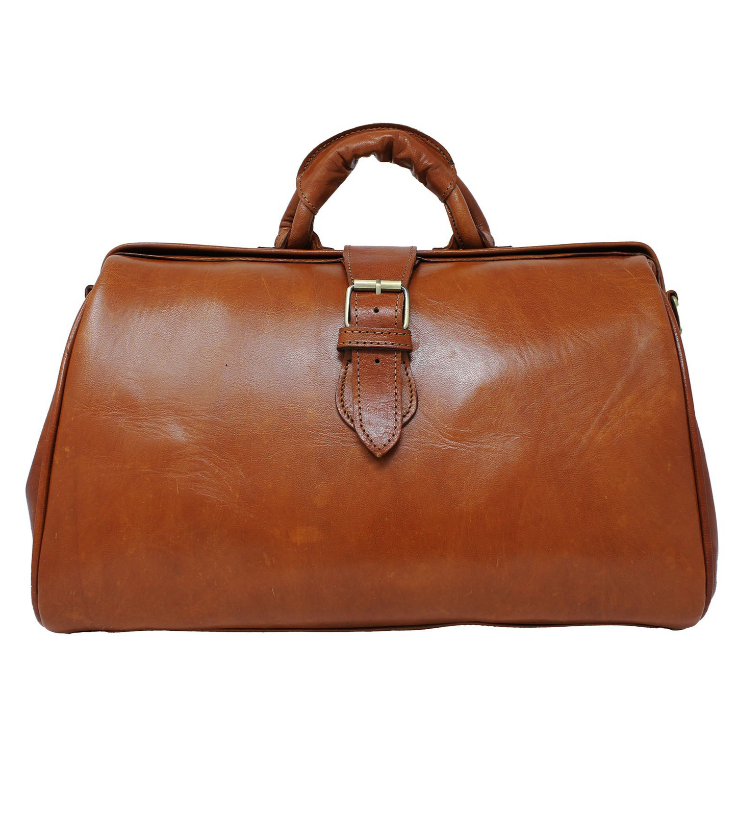 Leather Doctor’s Bag – Handmade Gladstone-Style Overnight Travel Bag | tan