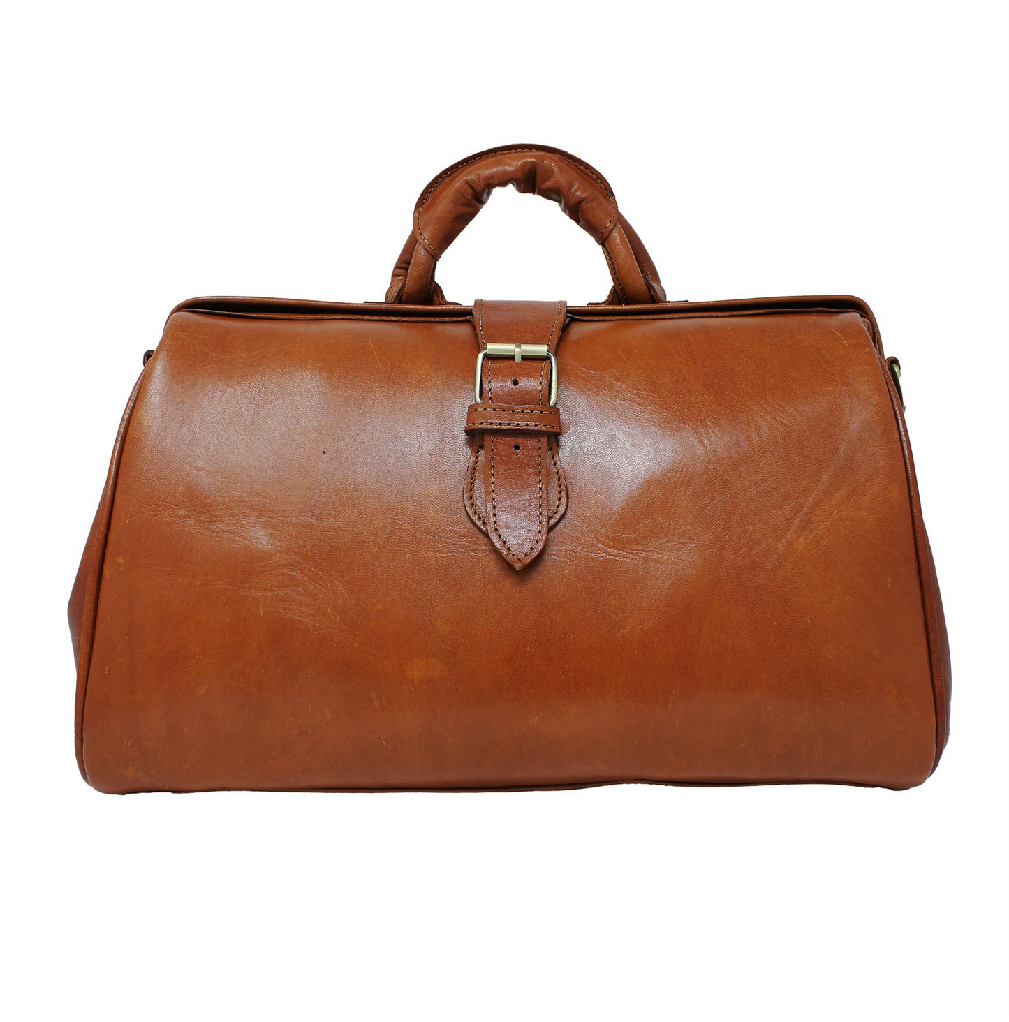 Leather Doctor’s Bag – Handmade Gladstone-Style Overnight Travel Bag | tan
