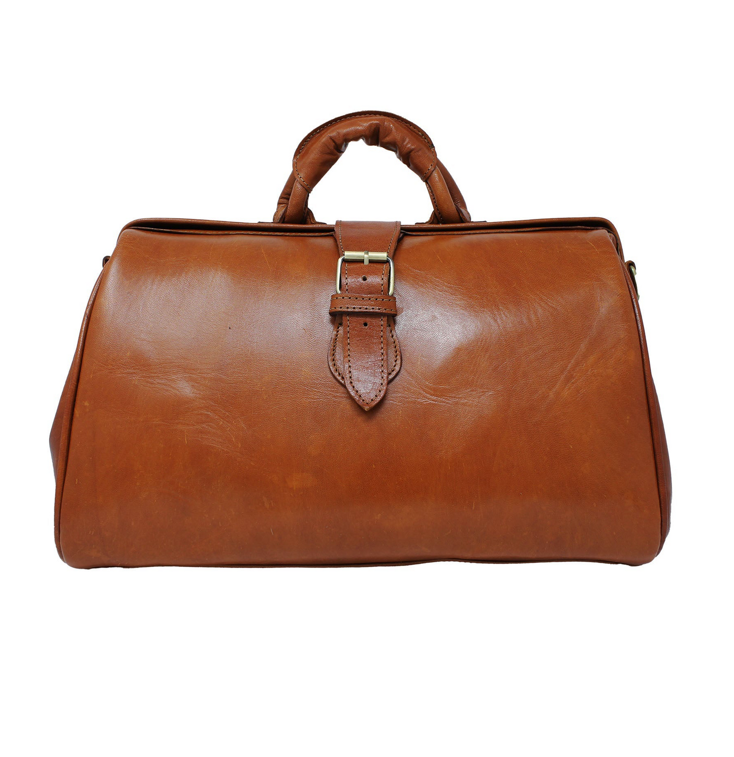 Leather Doctor’s Bag – Handmade Gladstone-Style Overnight Travel Bag | tan