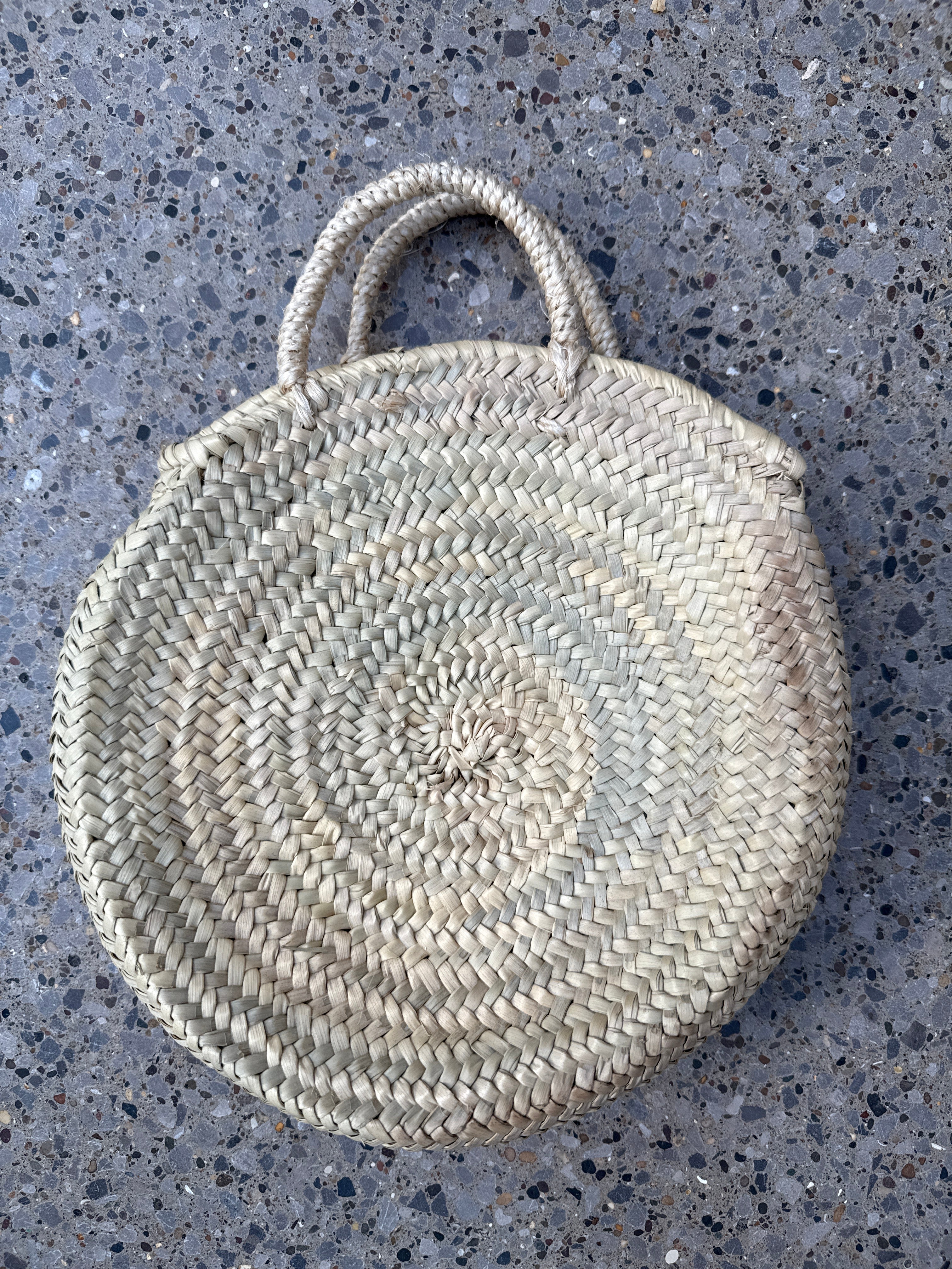 Roundy Palm Leaf Basket – Handwoven in Morocco (3 Sizes)