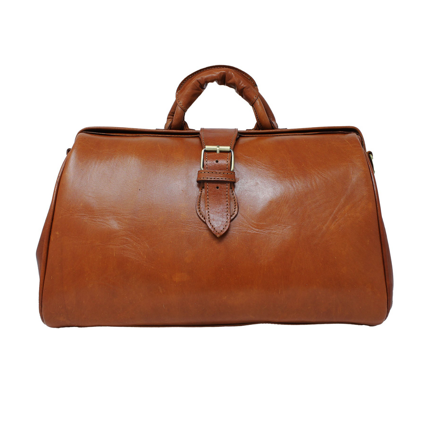 Leather Doctor’s Bag – Handmade Gladstone-Style Overnight Travel Bag | tan