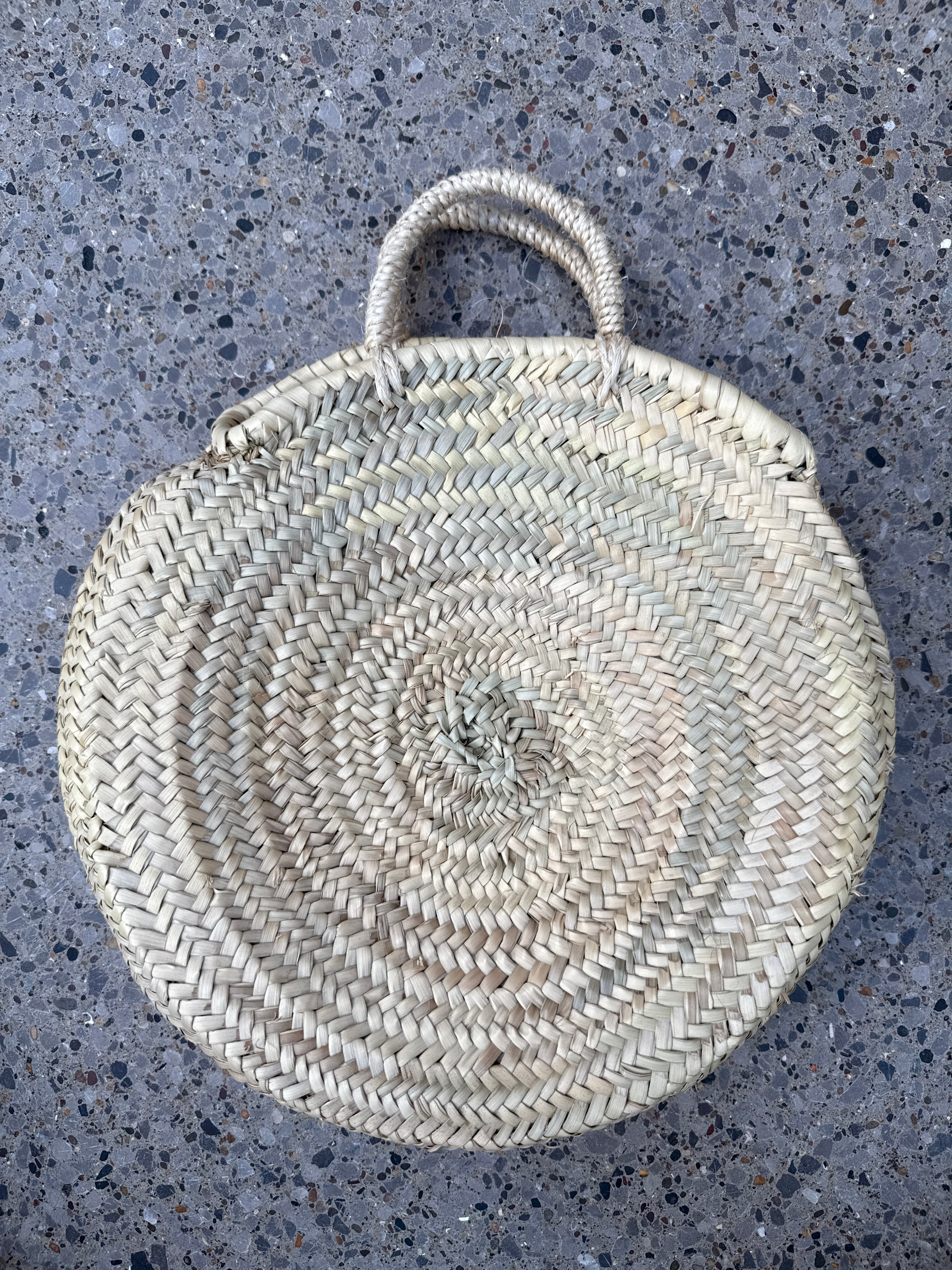Roundy Palm Leaf Basket – Handwoven in Morocco (3 Sizes)