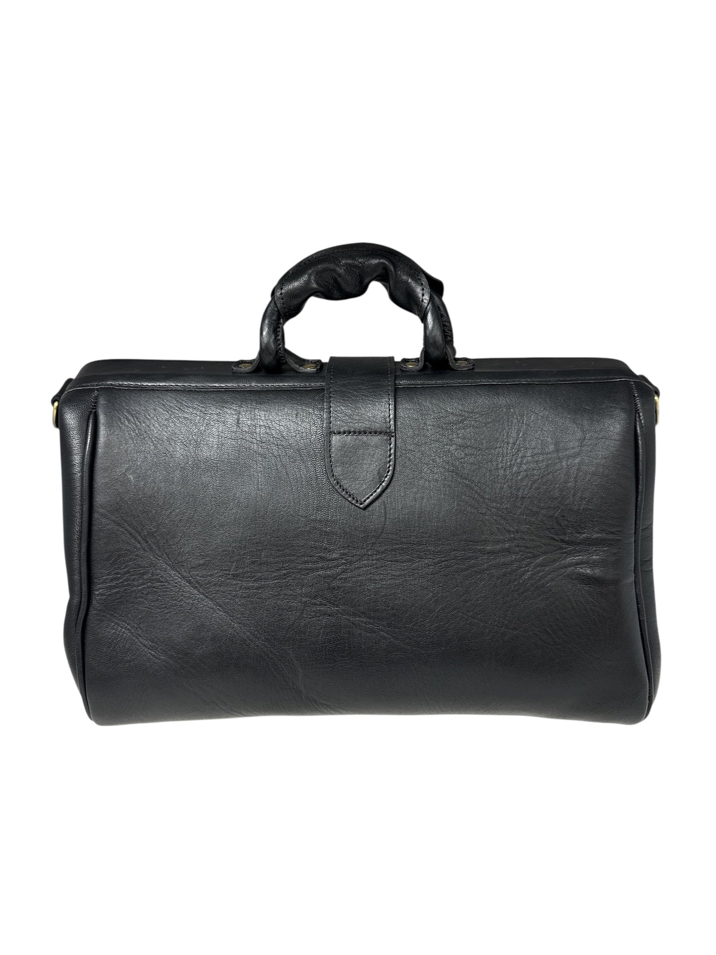 Leather overnight Doctor Bag - Black