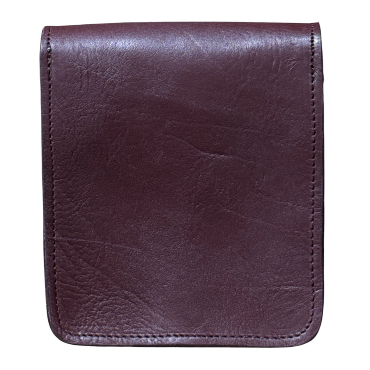 Small Leather Crossbody Bag with Pop Bag Closure Burgundy