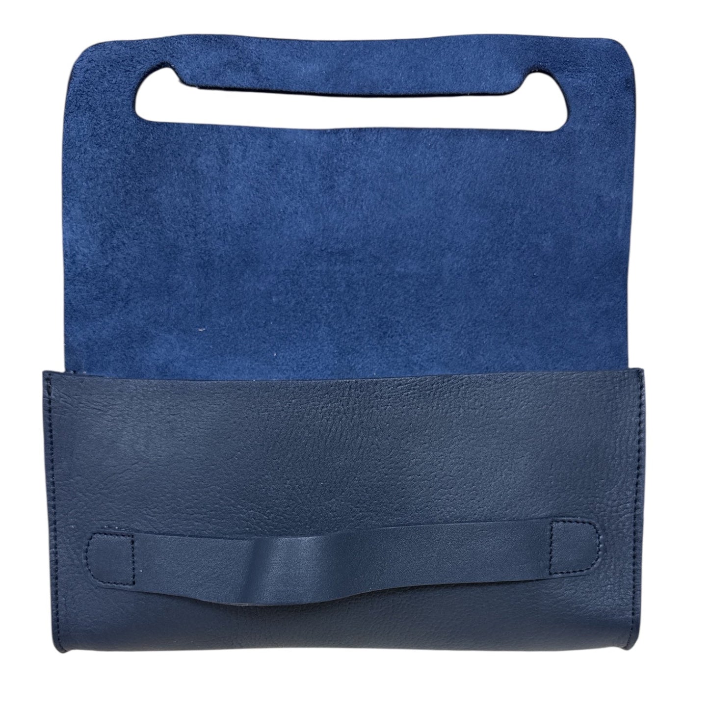 Natasha Leather Clutch – Navy Blue
