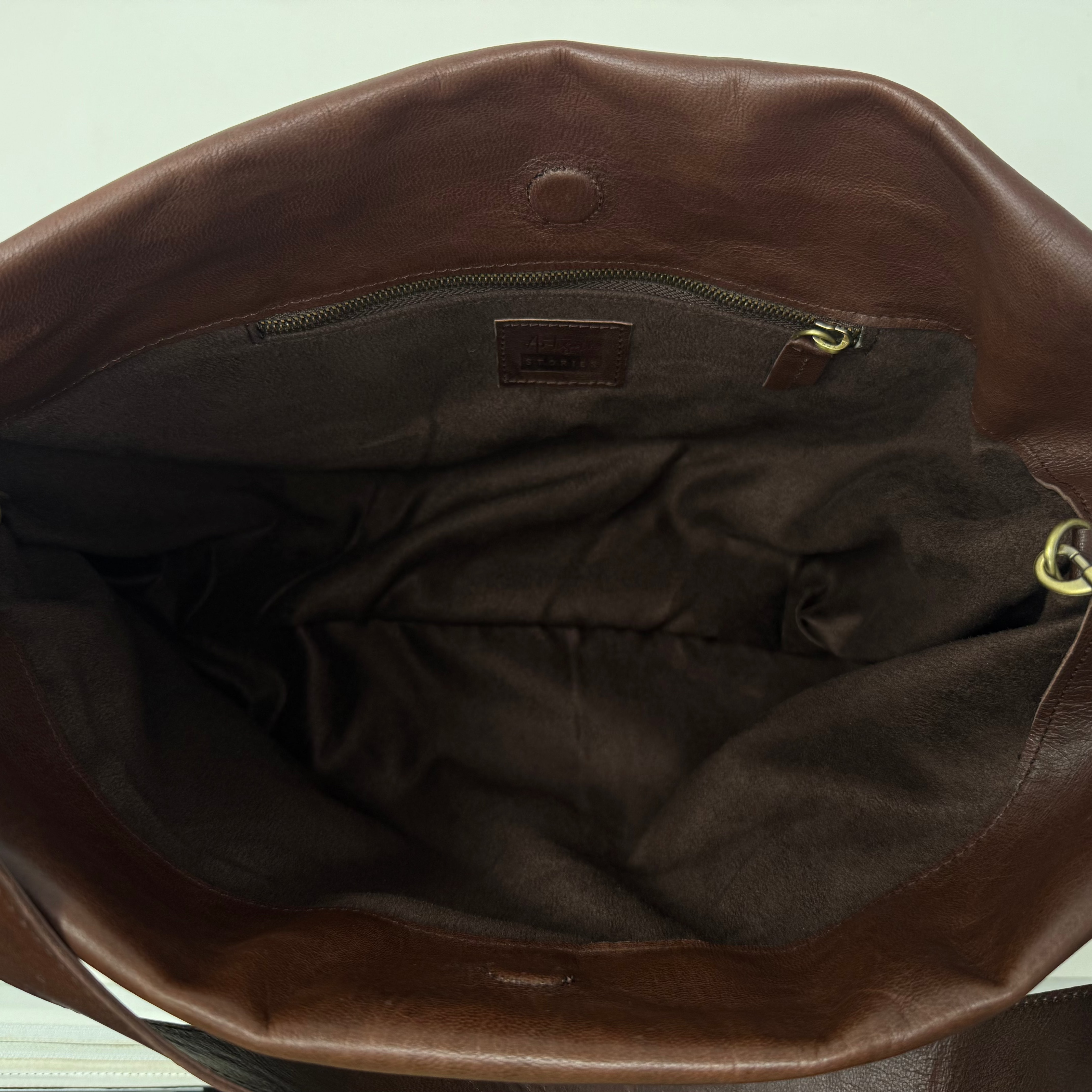 Handmade Leather Slouch Bag – Dark Brown