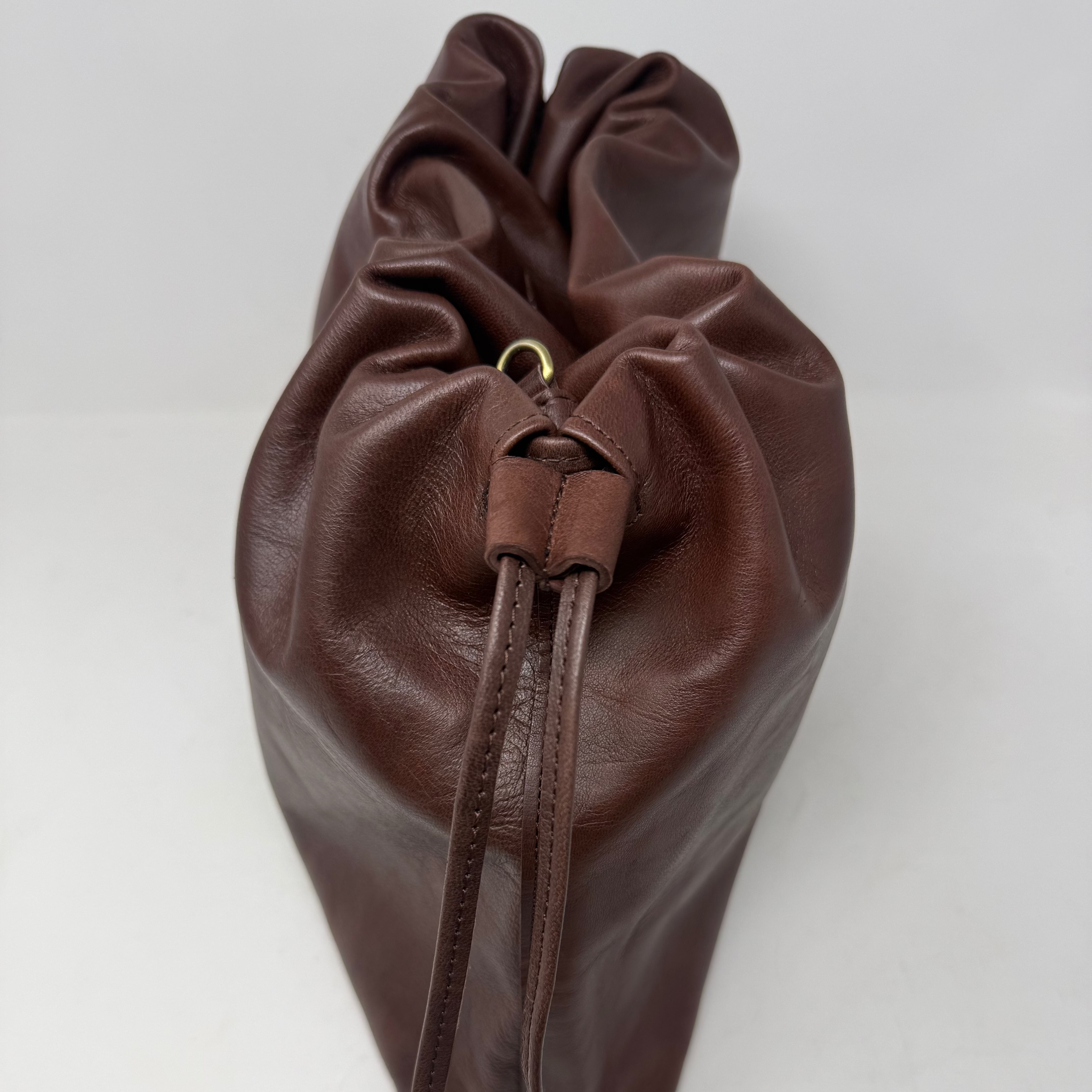 Handmade Leather Slouch Bag – Dark Brown