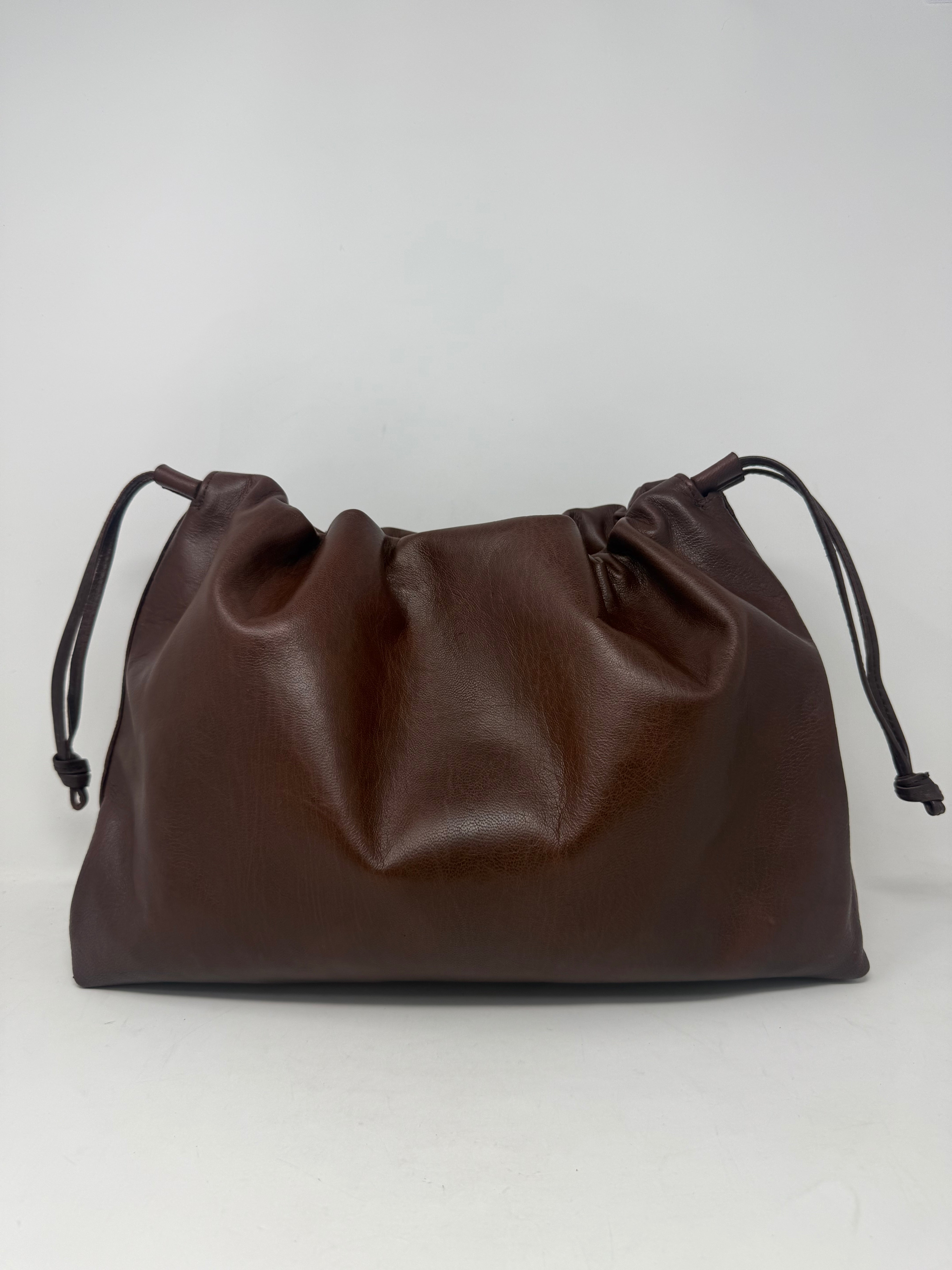 Handmade Leather Slouch Bag – Dark Brown