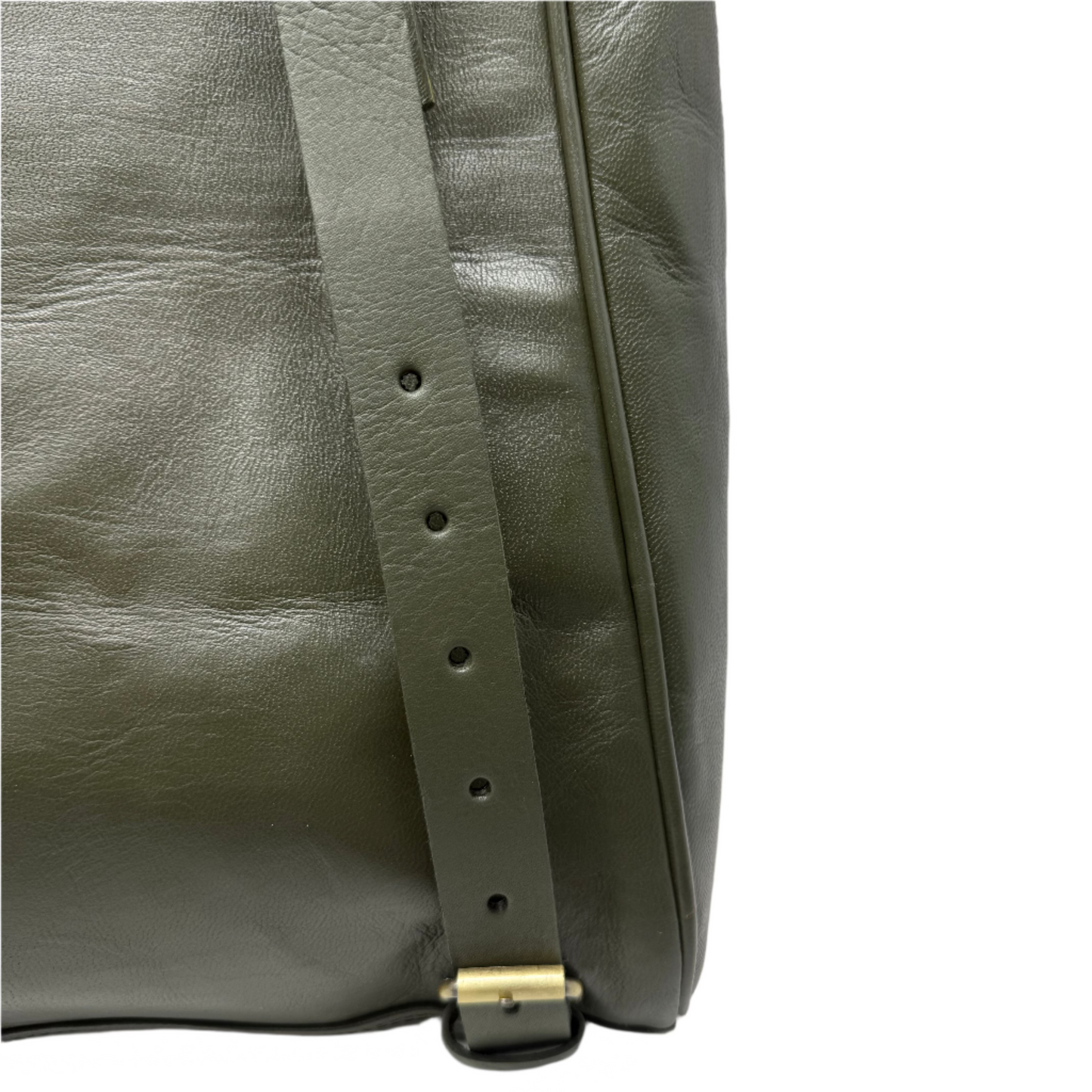 Leather Tote Backpack Cleo Army green