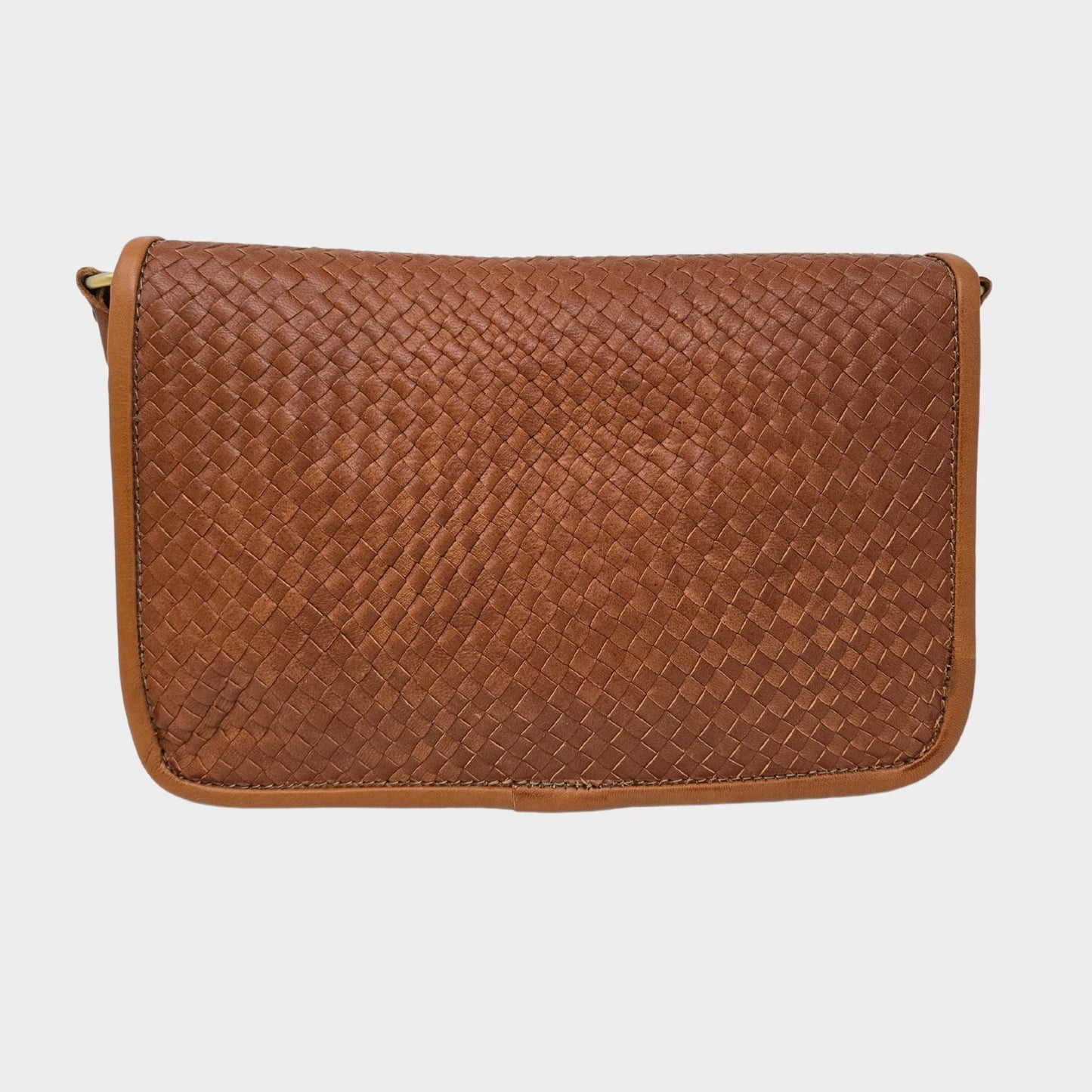 Light Brown Charlotte Woven Leather Shoulder Bag - Artisan Stories