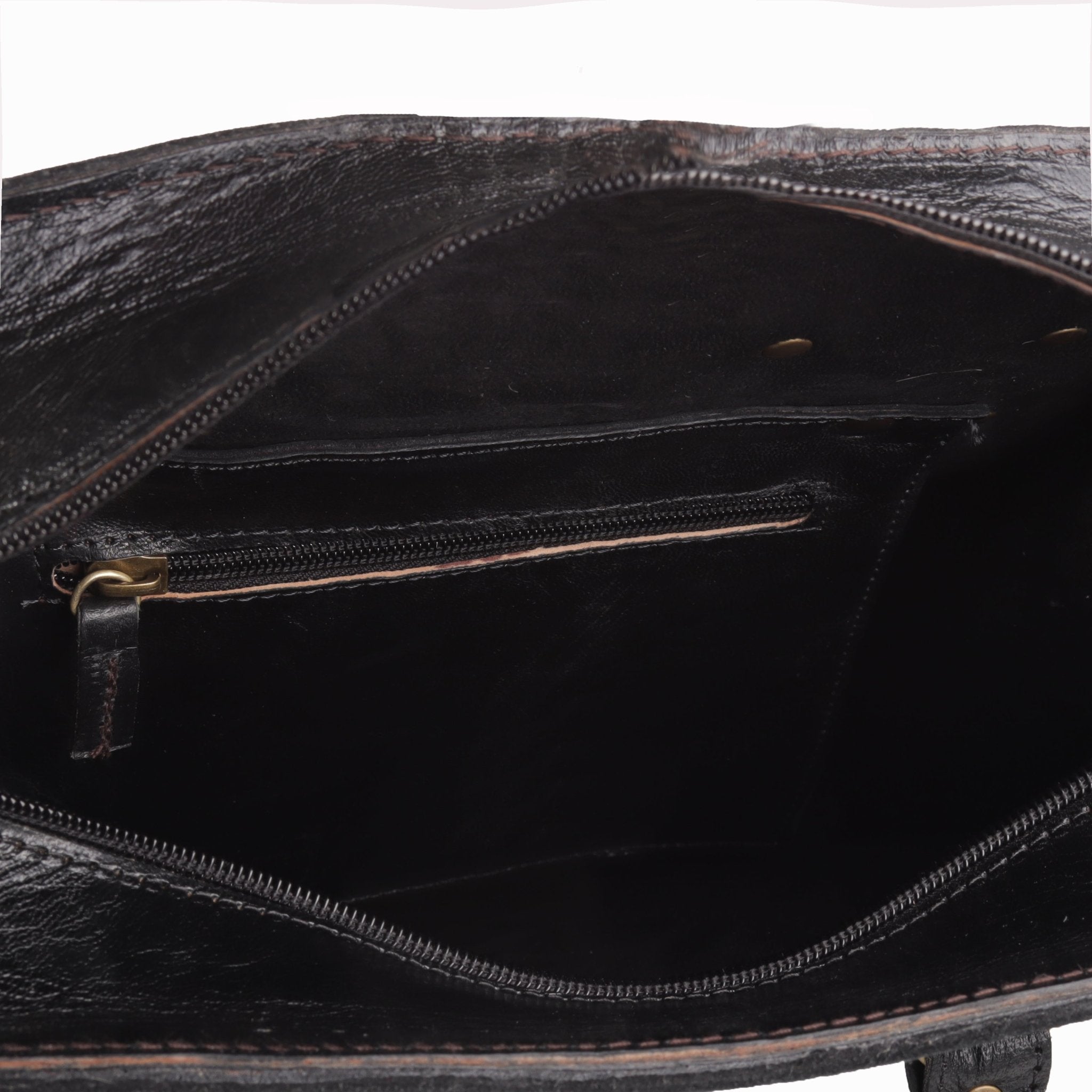 Classic Sofia leather tote bag - Black - Artisan Stories