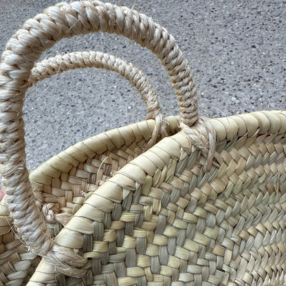 Roundy Palm Leaf Basket – Handwoven in Morocco (3 Sizes)