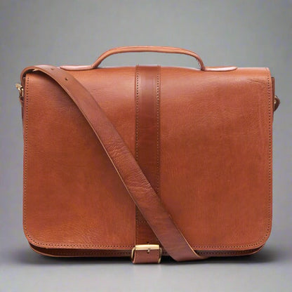 Darwin Briefcase - Tan-ISMAD LONDON