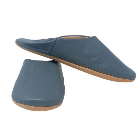 Unisex Leather Slipper Grey