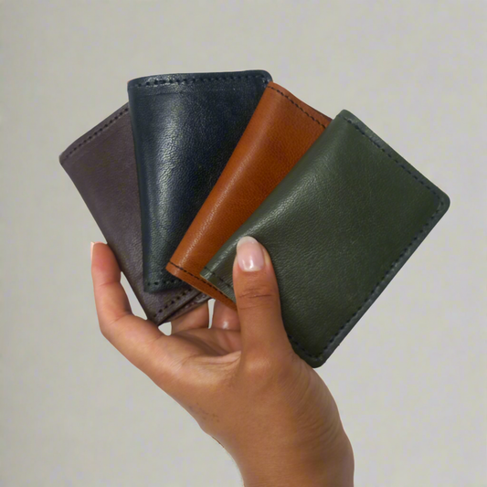 Men Leather Wallet Card Holder Folded