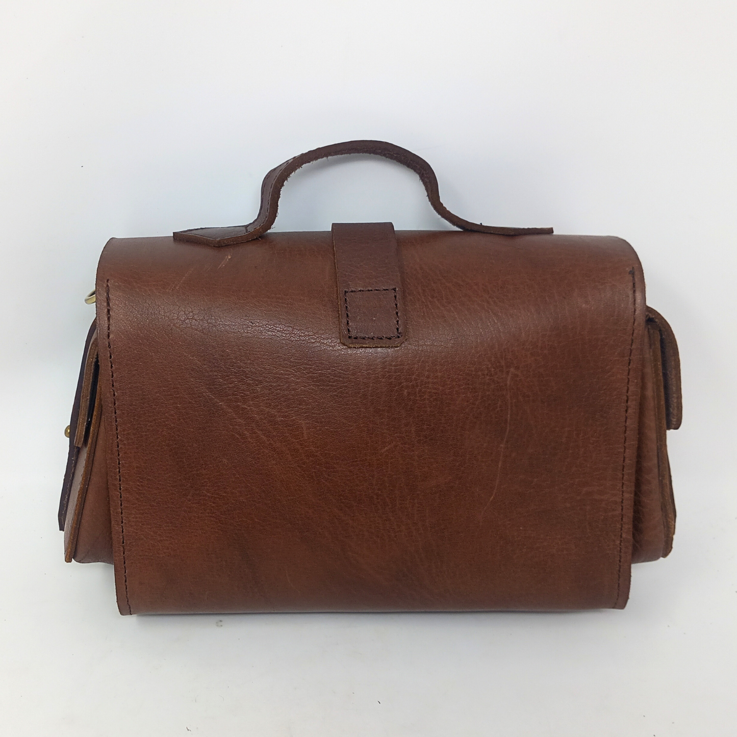 Flora Leather Handbag - dark Brown