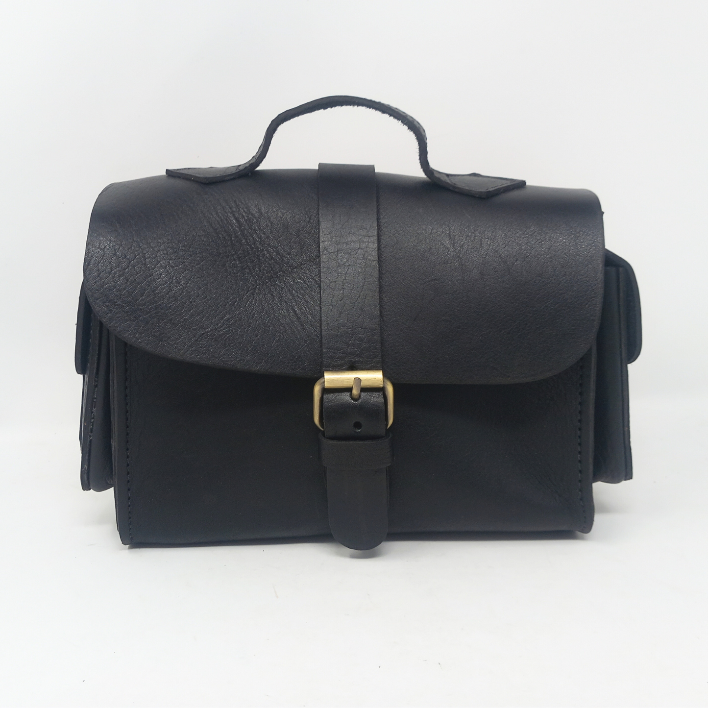 Flora Leather Handbag  Black