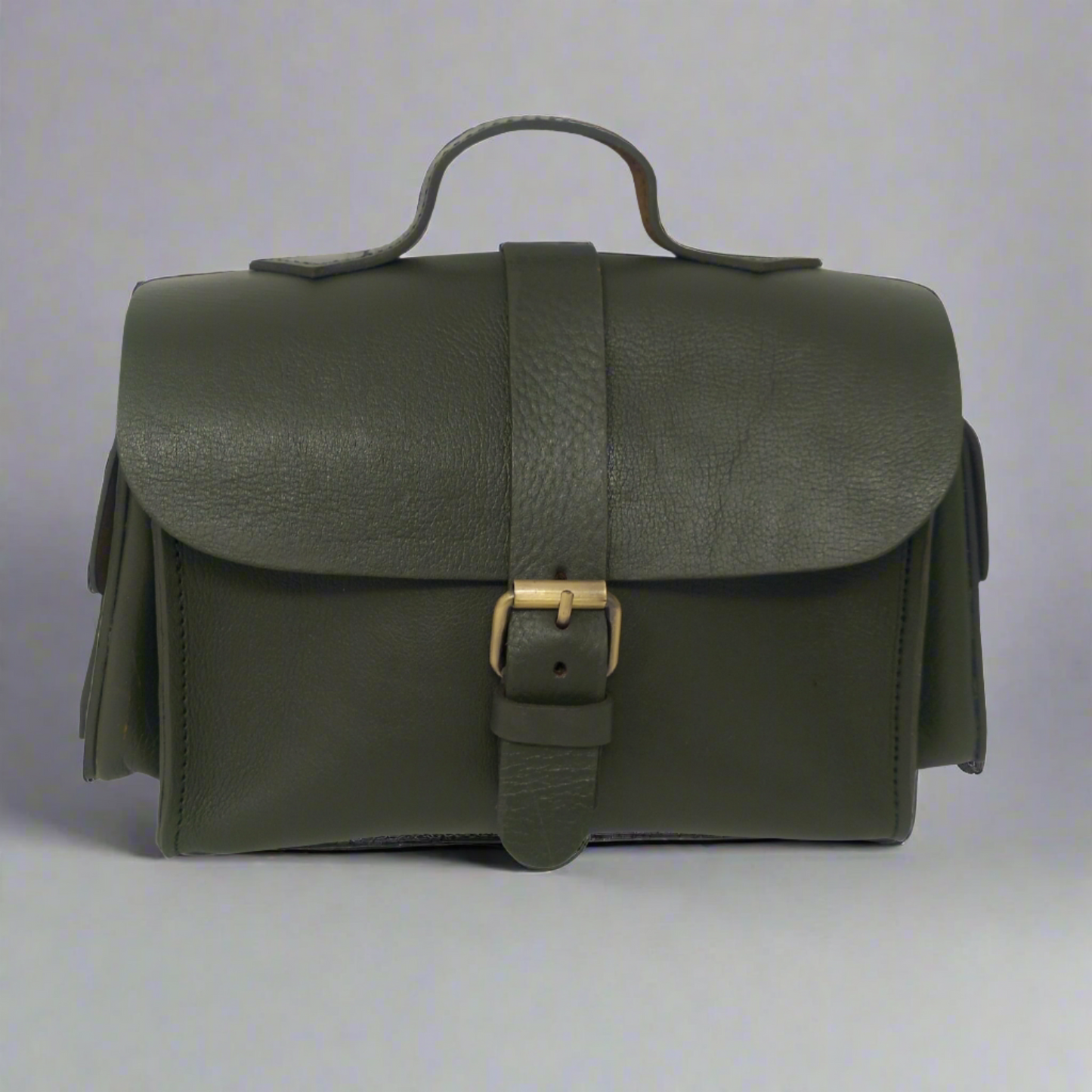 Flora Leather Handbag - Green