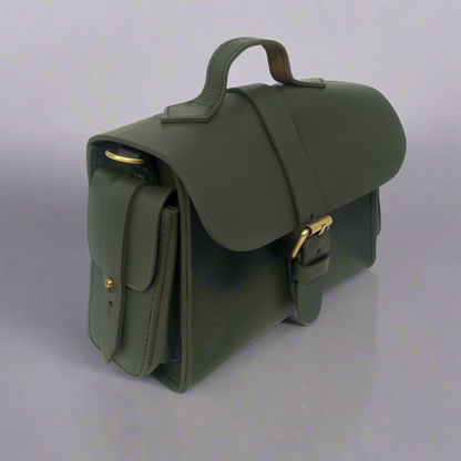 Flora Leather Handbag - Green