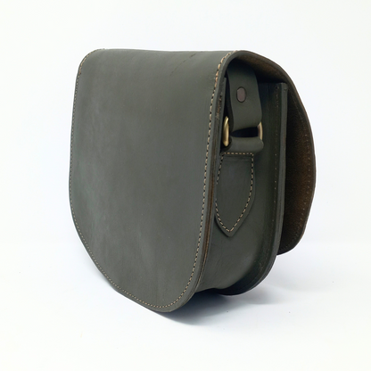 Leather Saddle Bag Crossbody Sam In Khaki Green