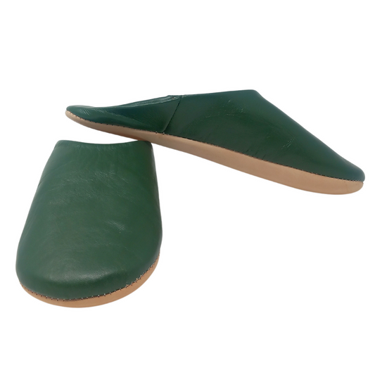 Unisex Leather Slipper Olive