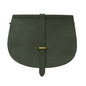 Loop Closure Leather Saddle Bag Sam Crossbody - Khaki Green