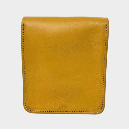 Small Leather Crossbody Pop Bag - Yellow