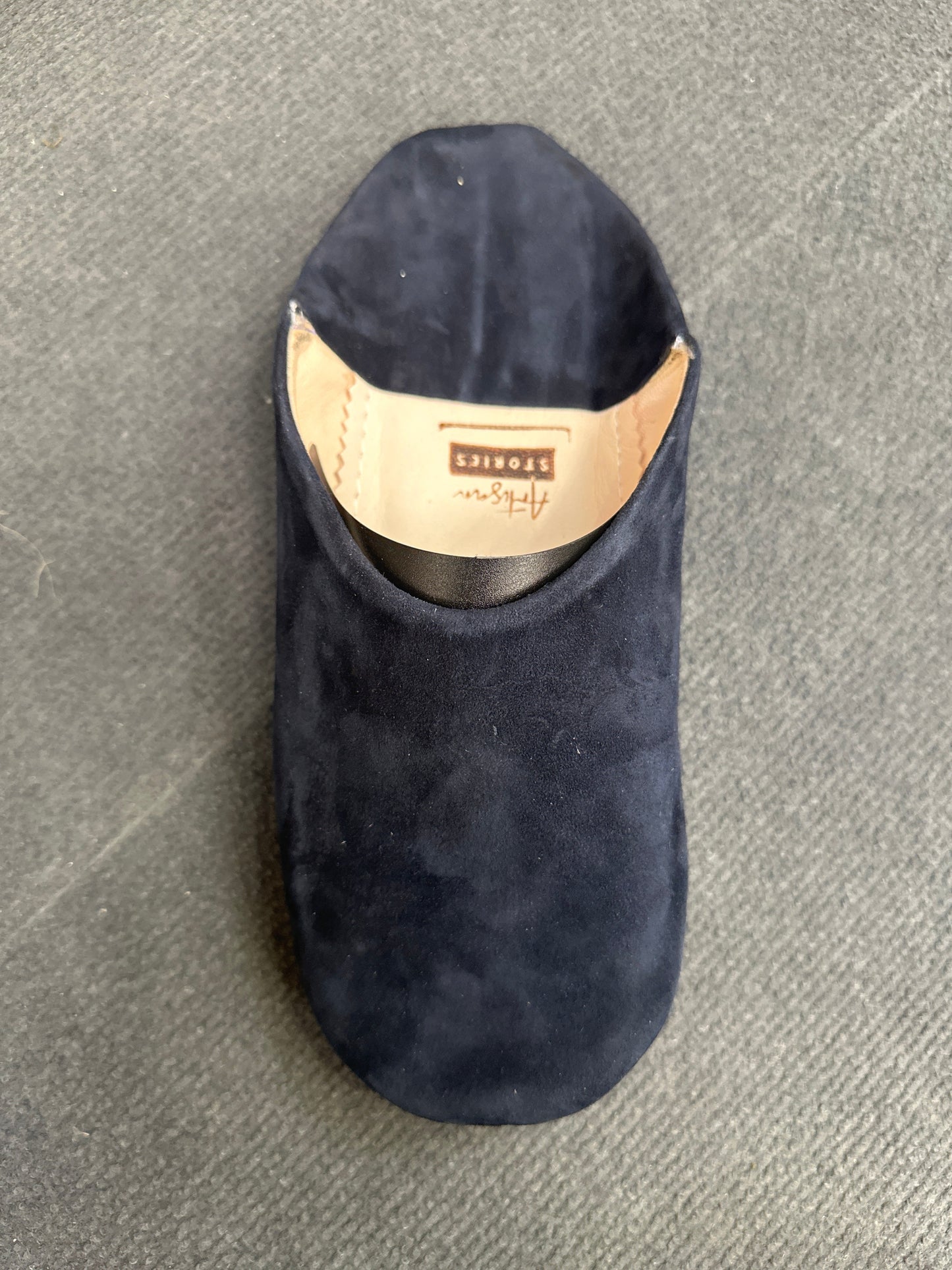 Unisex Leather suede Slipper Dark Blue