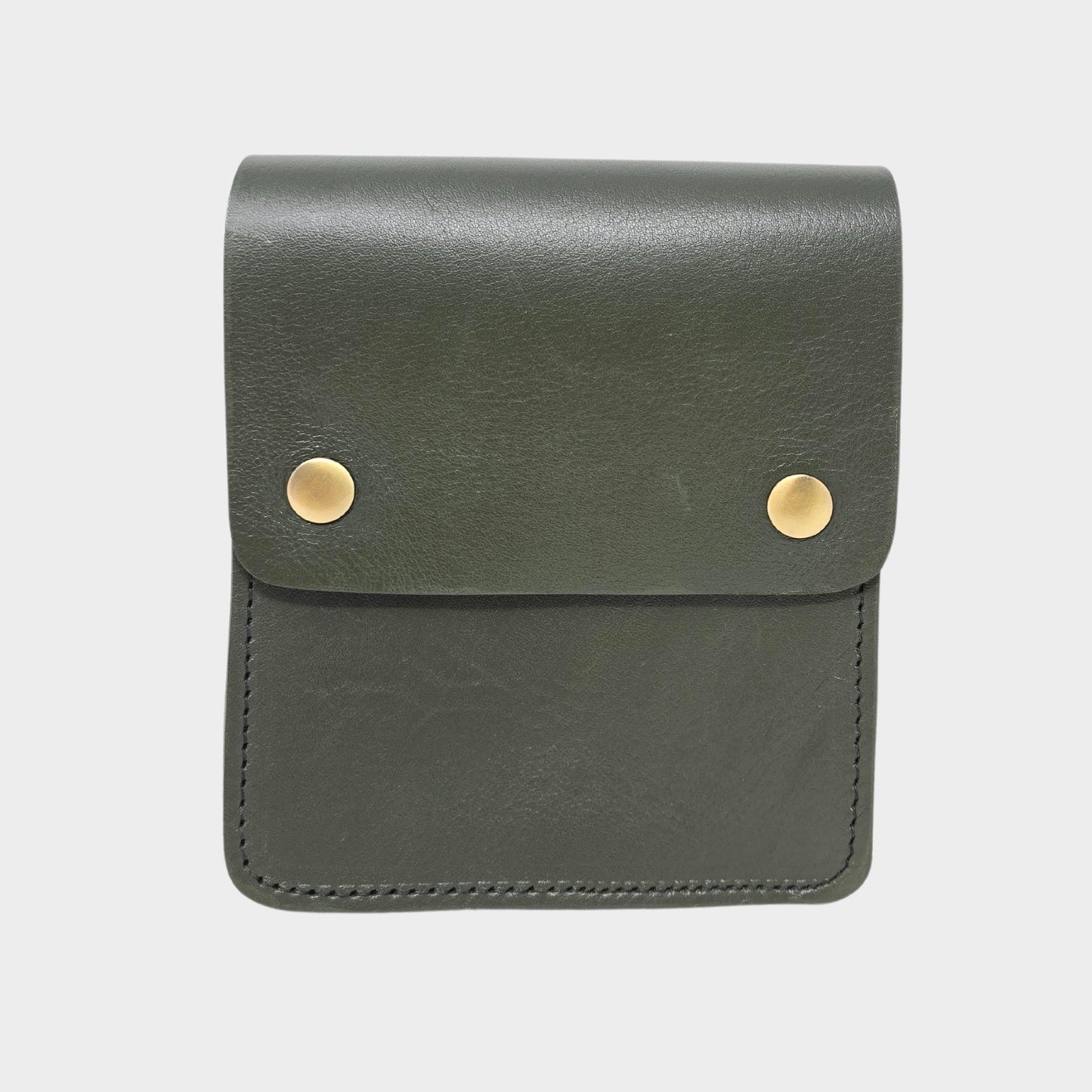 Small Leather Crossbody Pop Bag- Green