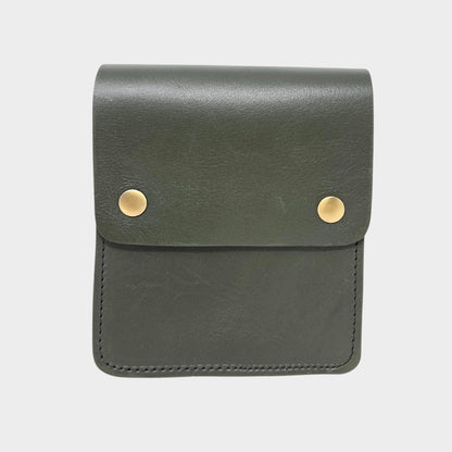 Small Leather Crossbody Pop Bag- Green