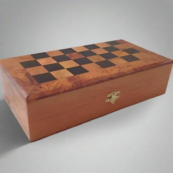 Thuya wood Check and Backgammon game