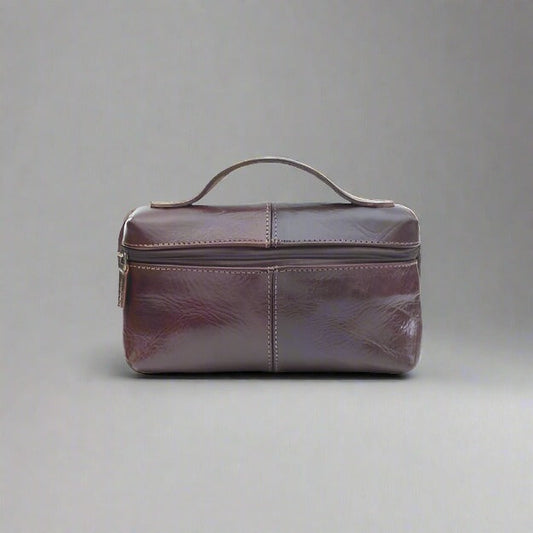 Handle wash bag - Chocolate-ISMAD LONDON