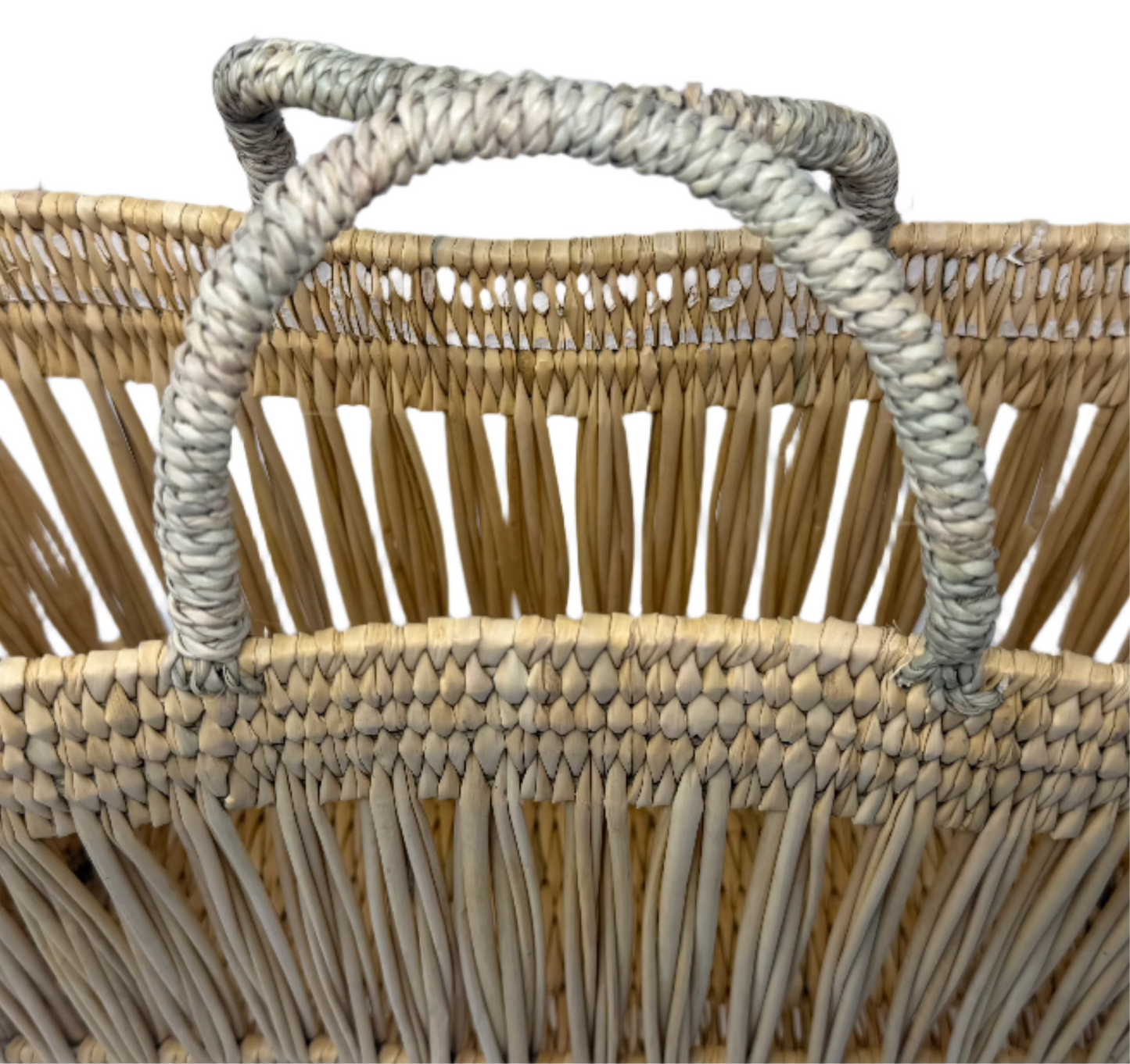 Essaouira Reed Basket Bag – Natural Palm Handle Tote
