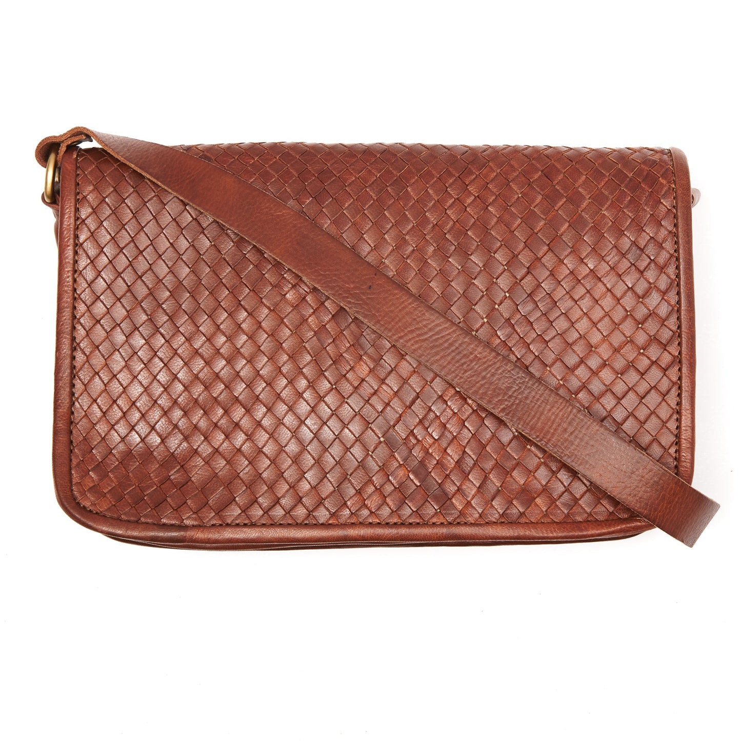 Charlotte Woven Shoulder Bag - Tan-ISMAD LONDON