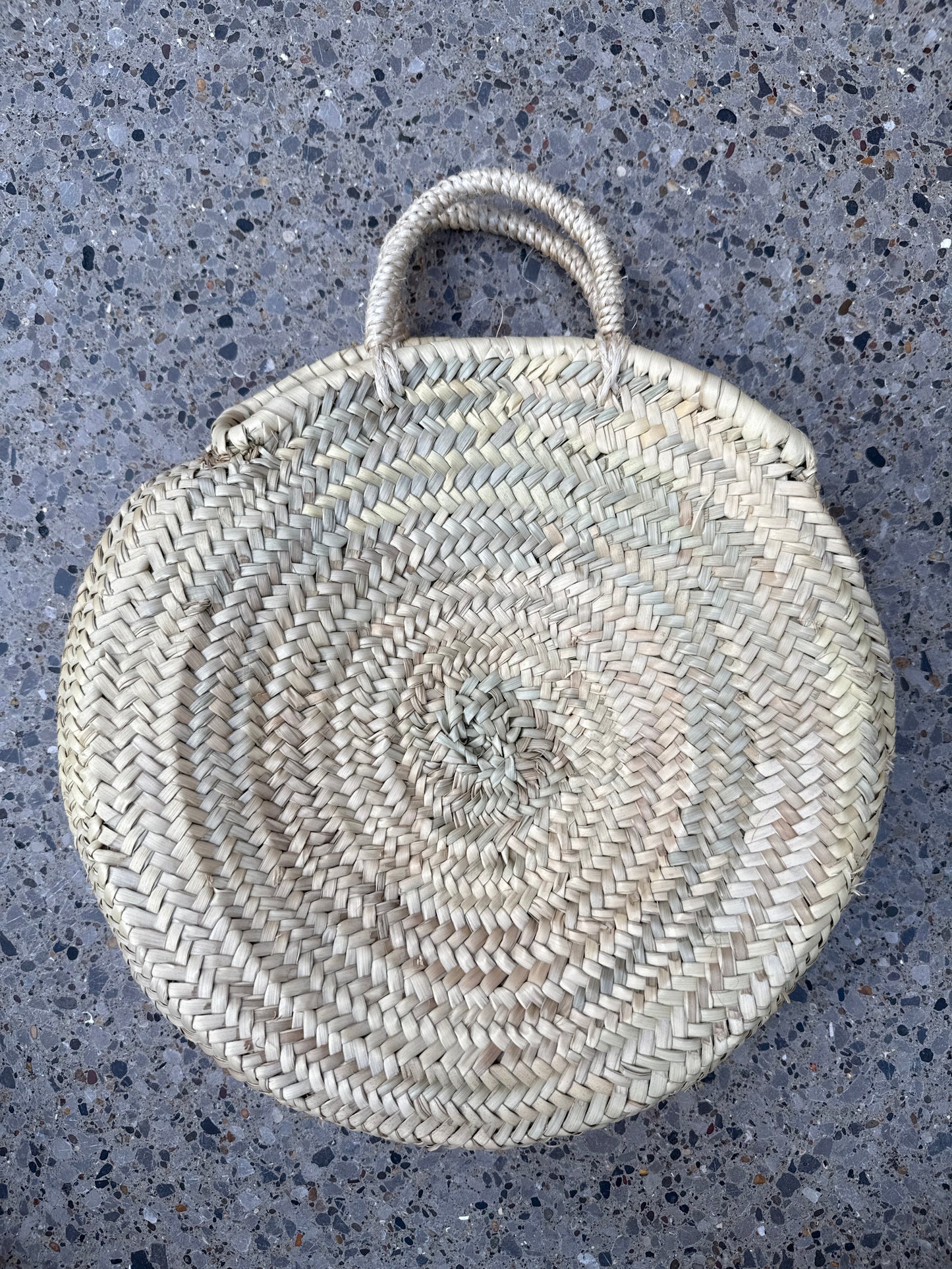 Roundy Palm Leaf Basket – Handwoven in Morocco (3 Sizes)