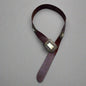 Chocolate Brown Leather Belt – Antique rectangle Brass Buckle & Horn Detail