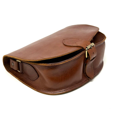 Leather Saddle Bag Crossbody Sam In Tan Brown