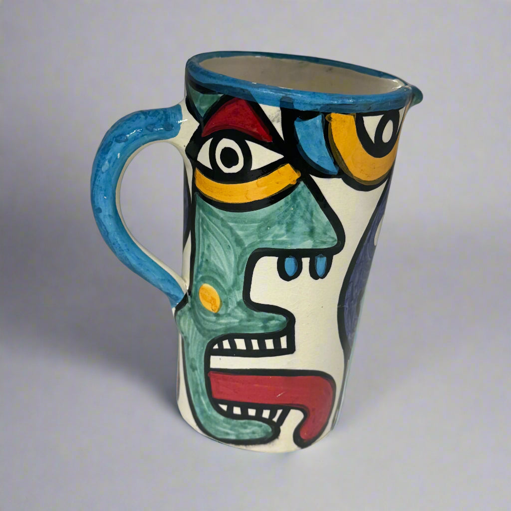 Hand-Painted Cubist Style Jug & Vase - Artisan Stories Collection 1