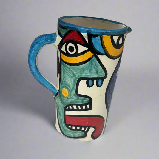 Hand-Painted Cubist Style Jug & Vase - Artisan Stories Collection 1
