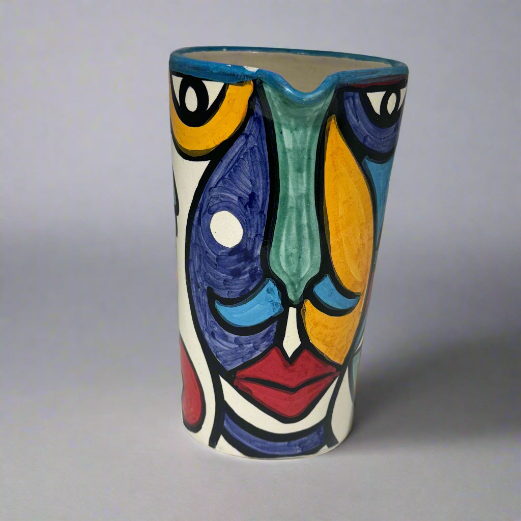 Hand-Painted Cubist Style Jug & Vase - Artisan Stories Collection 1