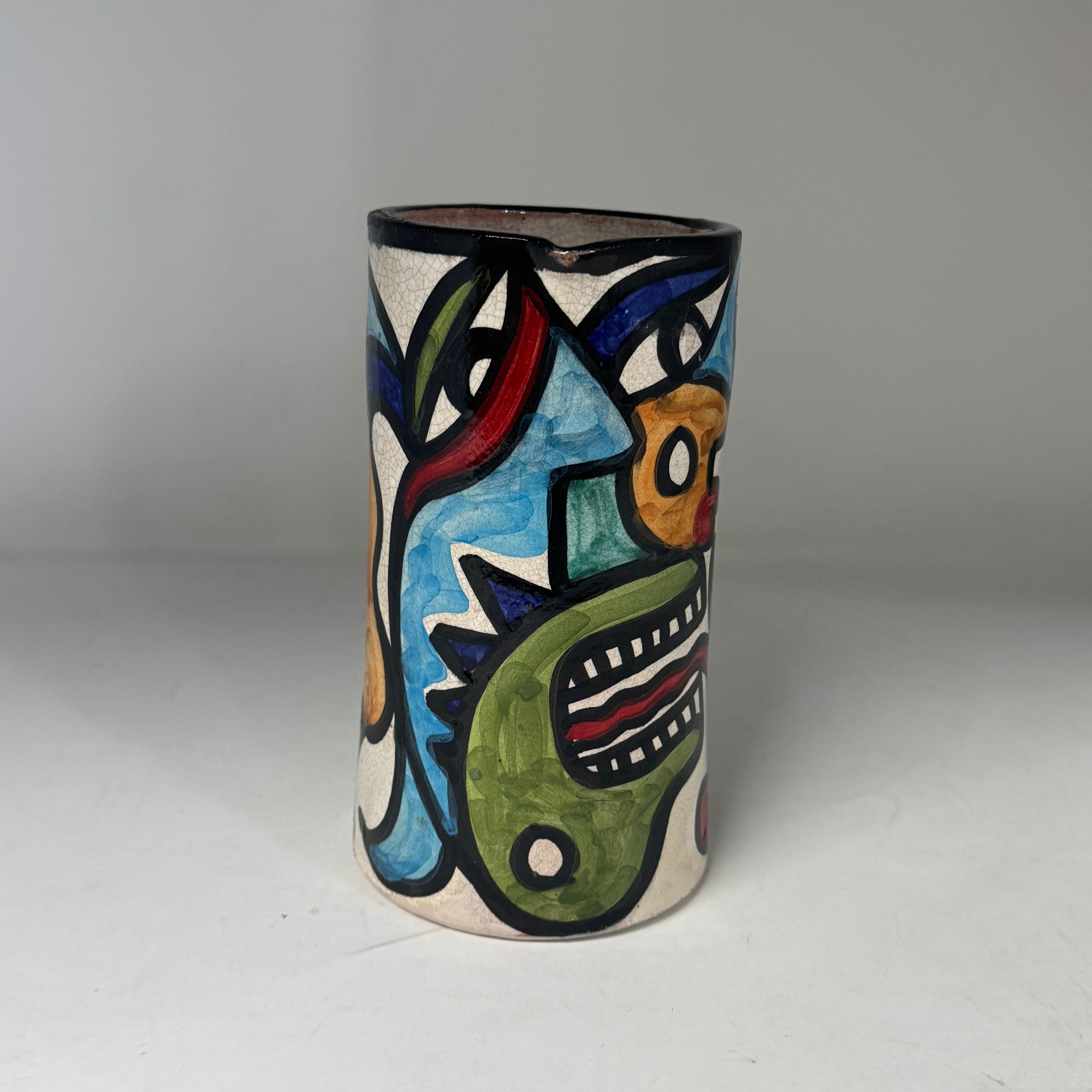 Hand-Painted Cubist Style Jug & Vase - Artisan Stories Collection 2
