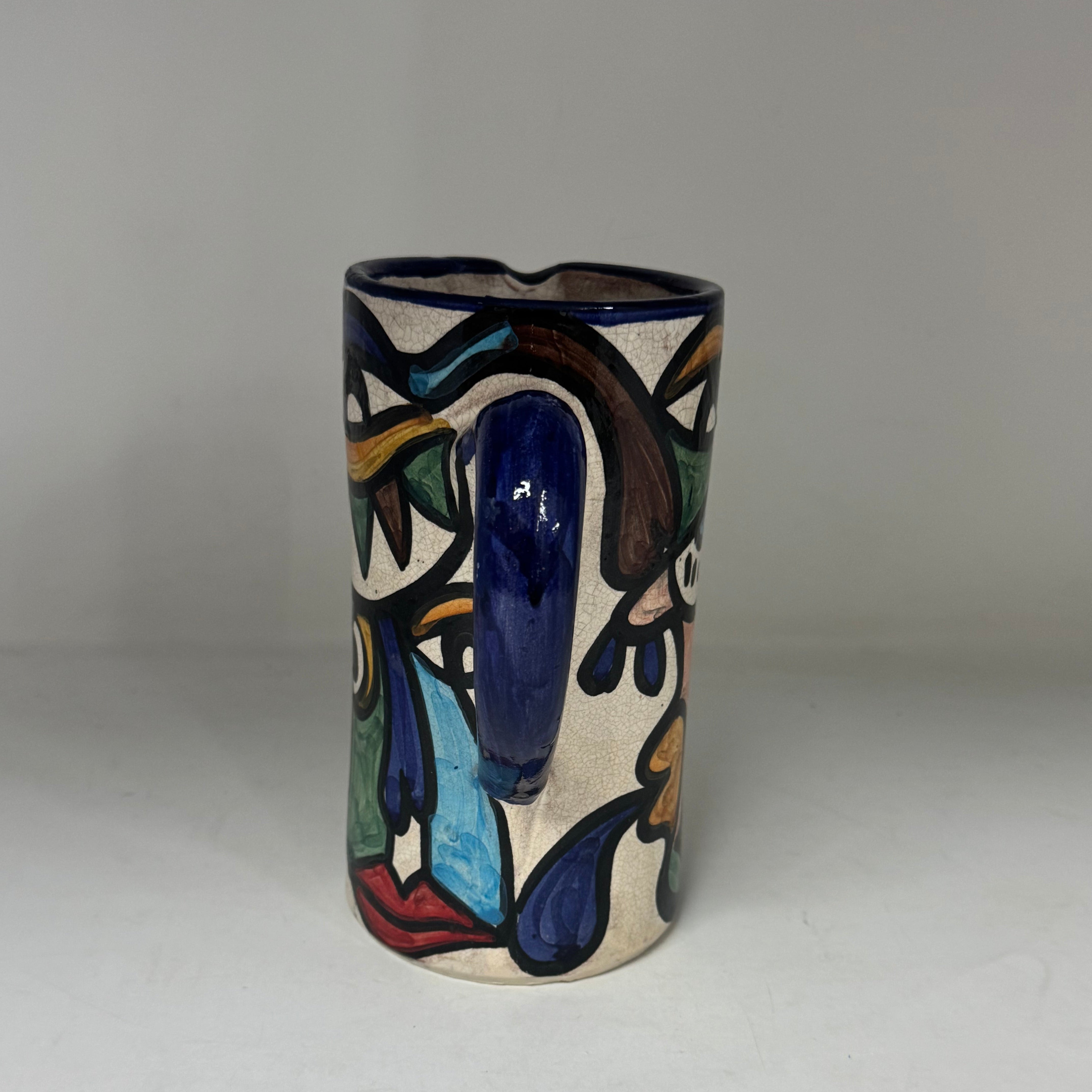 Hand-Painted Cubist Style Jug & Vase - Artisan Stories Collection 3
