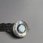 Black Braided Leather Belt with handcrafted Silver Buckle – Handmade in Morocco