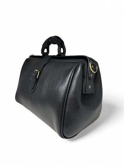 Leather overnight Doctor Bag - Black