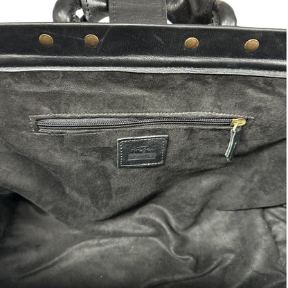Leather overnight Doctor Bag - Black