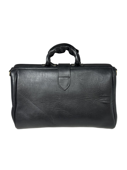 Leather overnight Doctor Bag - Black