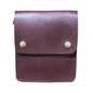 Small Leather Crossbody Bag with Pop Bag Closure Burgundy