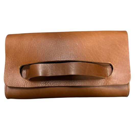 Natasha Leather Clutch – Tan
