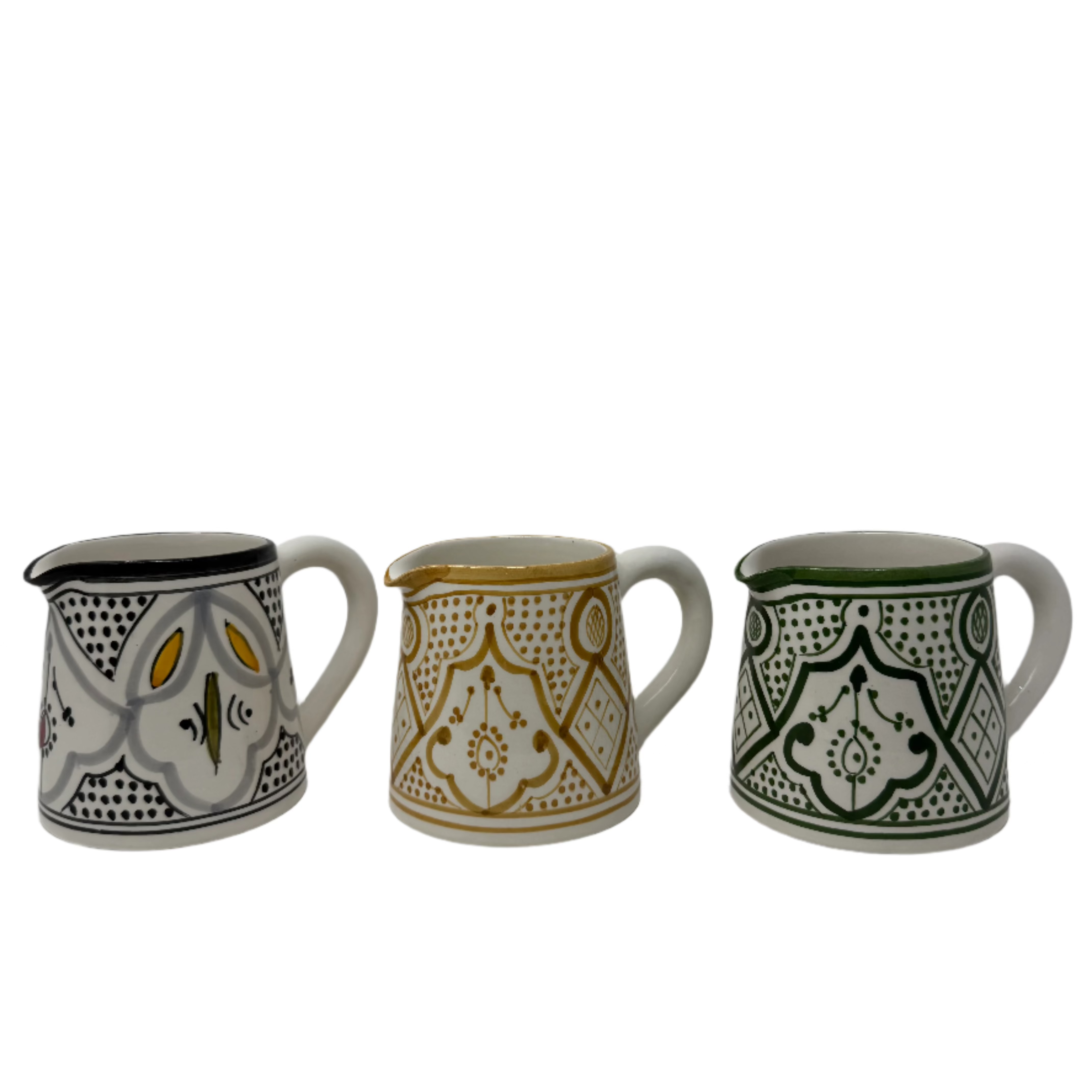Safa Hand-Painted Moroccan Ceramic Jug | Small Milk Pitcher – Multiple Colours