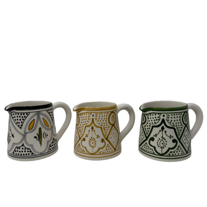 Safa Hand-Painted Moroccan Ceramic Jug | Small Milk Pitcher – Multiple Colours
